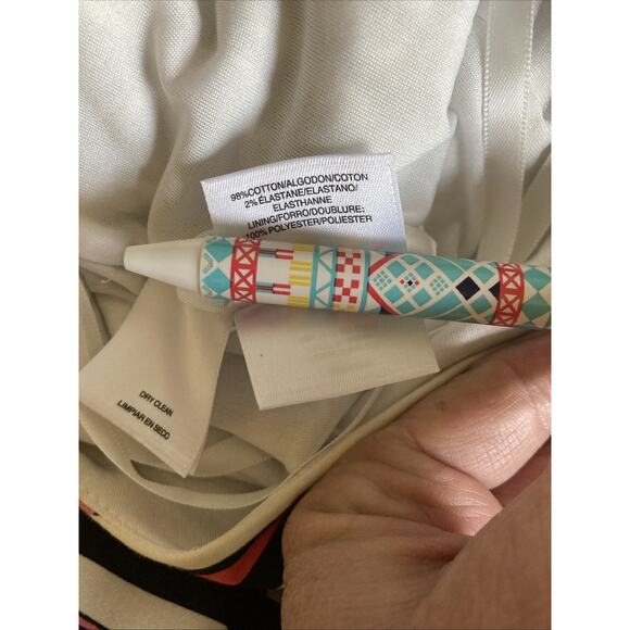 Nine West Women's 10 Dress Fit and Flare Sleeveless Multi Striped And Pockets - Picture 11 of 11